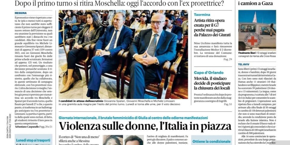 Press review 25-11-2023 Messina edition