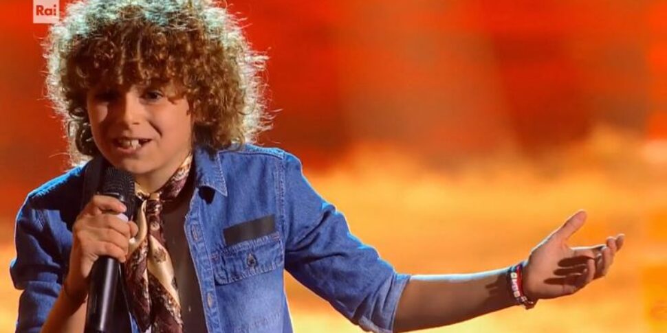 Michele Bruzzese, 11 years old from Melicucco on The Voice Kids.  His voice and his smile excite