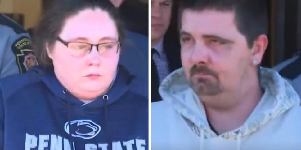 They lock their 6-year-old daughter in a dog cage and leave her without food for days, her parents arrested in Pennsylvania