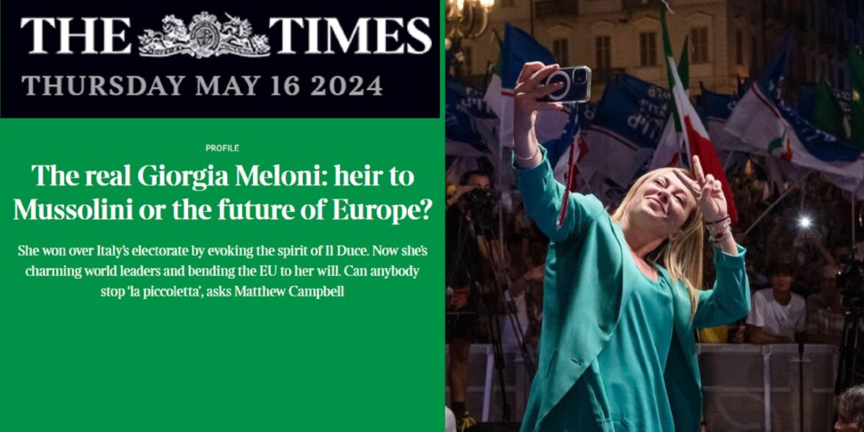 The Times quotes Liliana Segre: the premiership "echoes Mussolini".  The criticism of Giorgia Meloni on the majority bonus