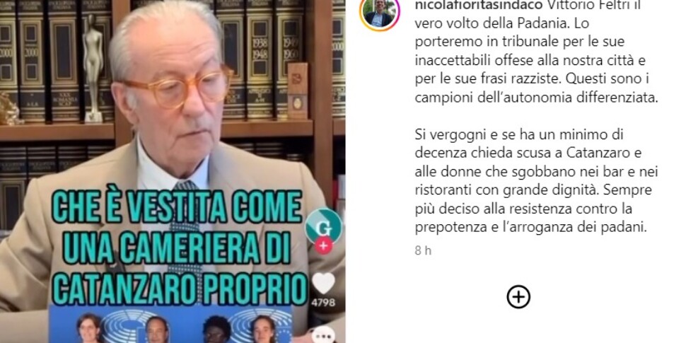 "Dressed like a waitress from Catanzaro". Vittorio Feltri attacks Ilaria Salis and infuriates Fiorita: "We will take him to court"