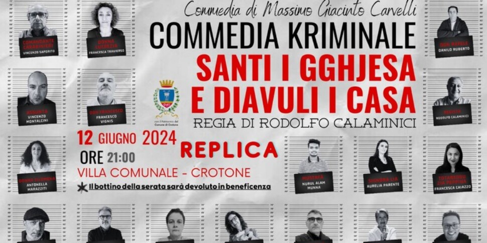 Journalists from Crotone on stage for Unitalsi, Thursday's show against the mafia