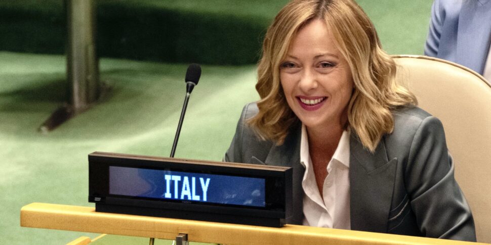 Giorgia Meloni at the UN general assembly. "No to Serie A and Serie B nations"