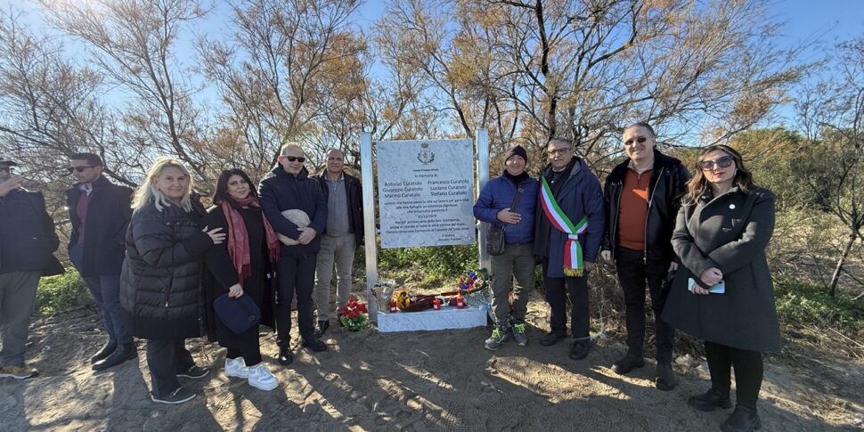 Cassano, ceremony in memory of the 12 fishermen who died 50 years ago in the sea of ​​Schiavonea