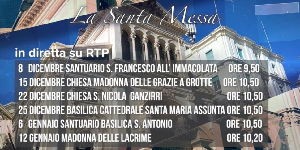 Christmas in Messina: the holidays begin with the solemnity of the Immaculate Conception. Live on Rtp
