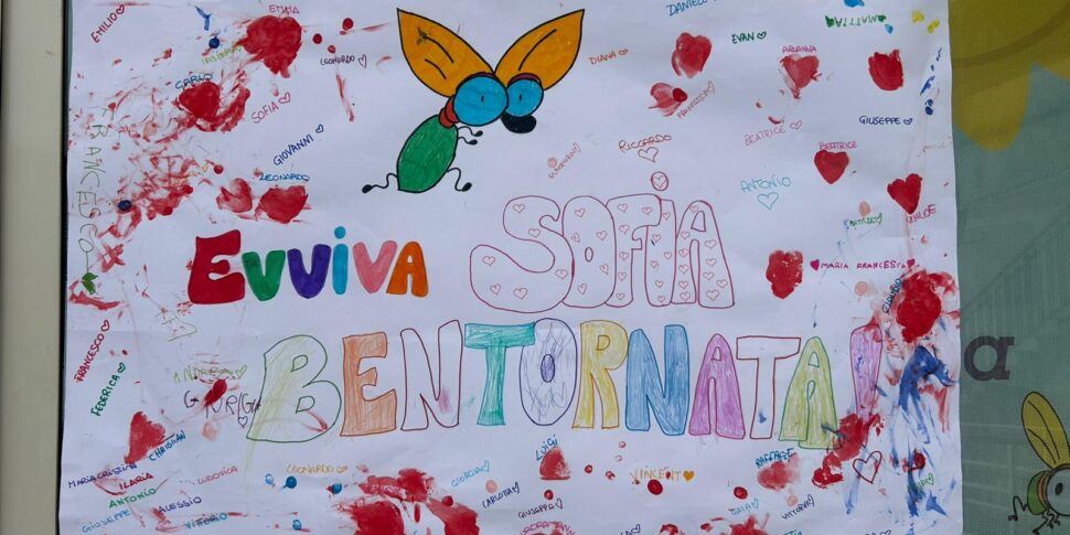 Baby girl found, from Castrolibero the children of 'Moscerino' send a colorful message: "Hurray, welcome back Sofia!"