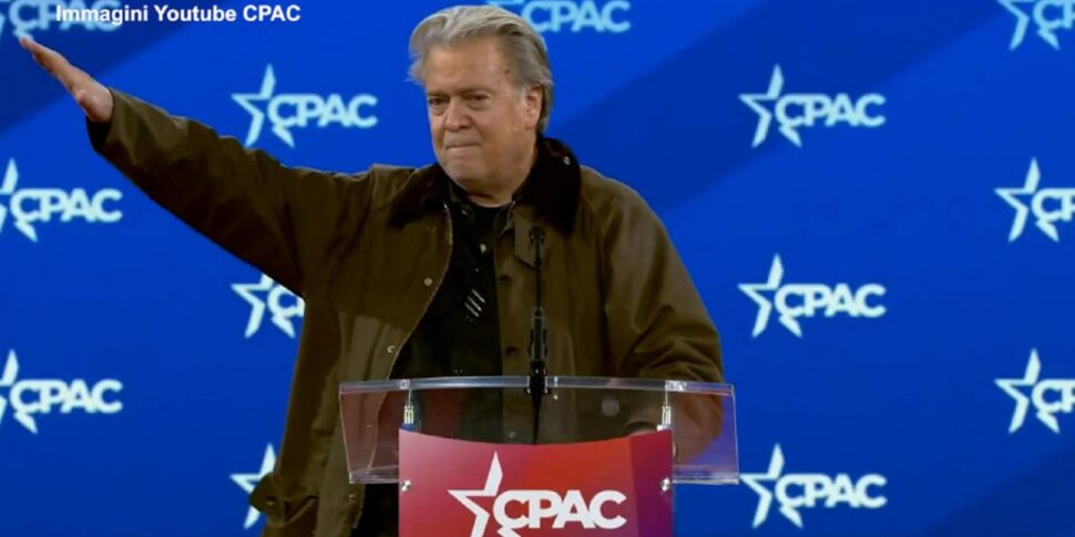 Bannon unleashes controversy with a neo -Nazi greeting to the CPAC: Bardella cancels the speech. The Democratic Party to Meloni: "Do the same"