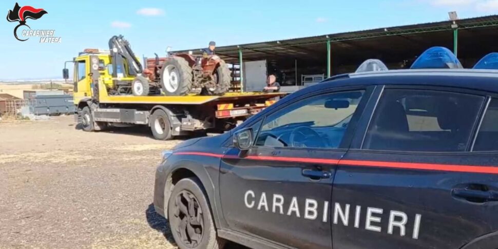 Recycling of agricultural vehicles, vast operation of the Carabinieri of Tricarico: searches also in the province of Cosenza
