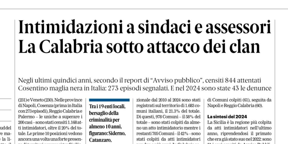 Press review 09-07-25 Calabria Editions