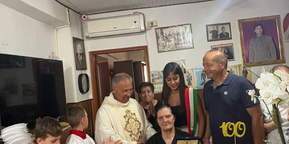 Monsoreto di Dinami celebrating for the century of life of grandmother Sunday Ciccone
