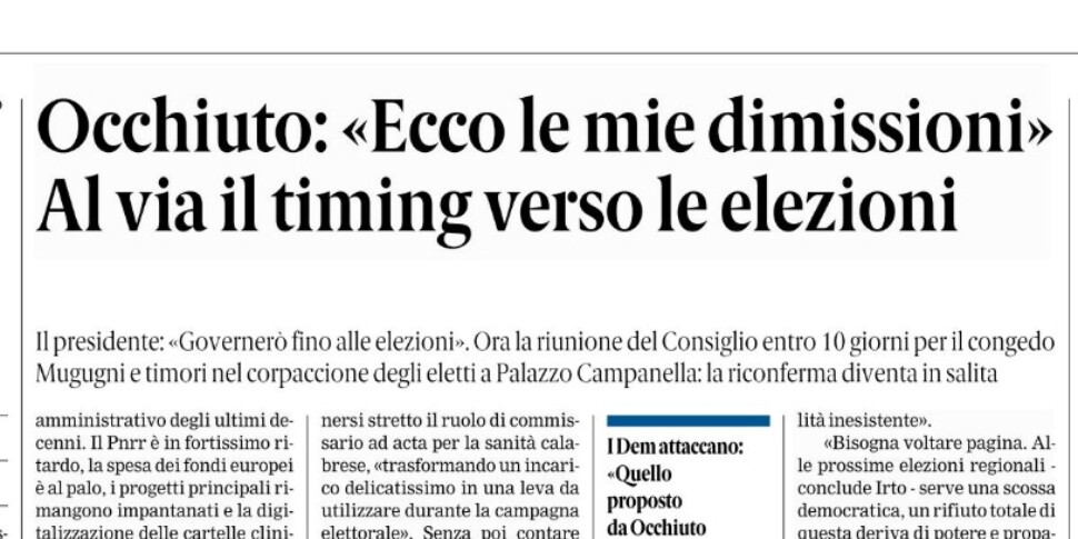 Press review 05-08-2025 Calabria Editions