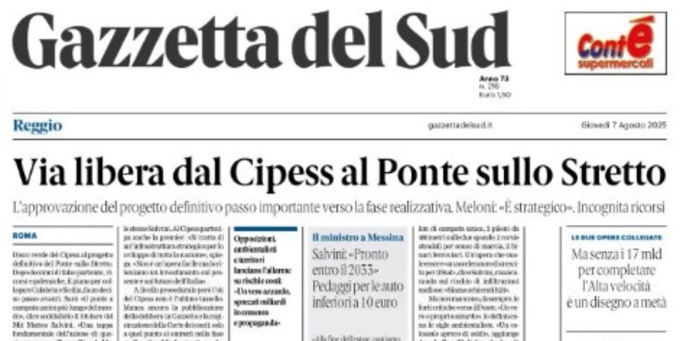 Press review 07-08-2025 Messina edition