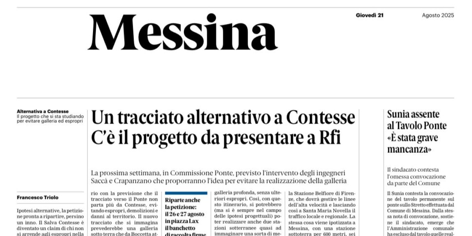 Press review 21-08-2025 Messina edition