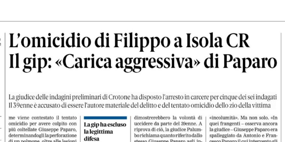 Press review 25-08-2025 Calabria Editions