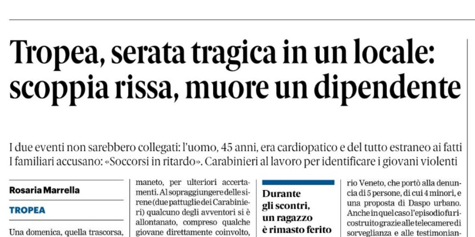 Press review 26-08-2025 Calabria Editions