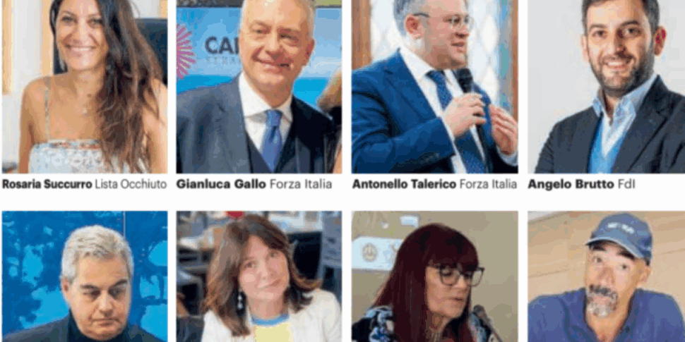 The center -right fishing at ... left and enlisters a sport champion. The names of the eligible candidates in Calabria