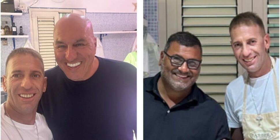 Vulcano, Minister Crosetto and the actor Sergio Friscia enjoy the island and good food