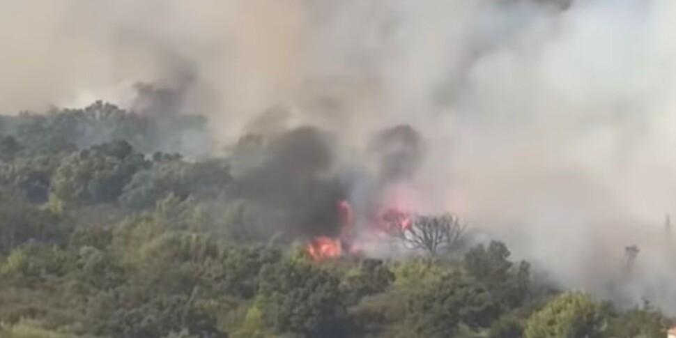 Fire in Santa Domenica Talao: evacuated schools, in action canadair and rescue teams