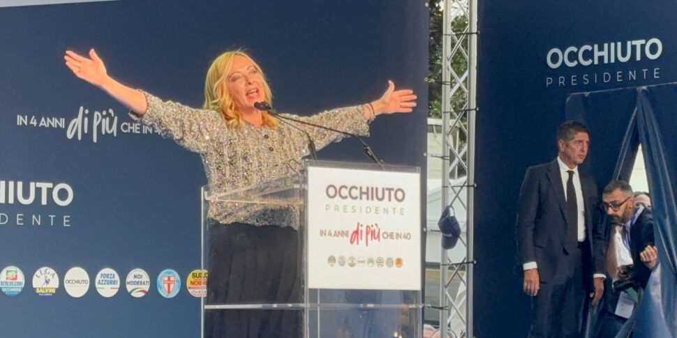 Giorgia Meloni in Lamezia: "We will win how in the Marche. This land is changing: soon the end of the commissioner in health"