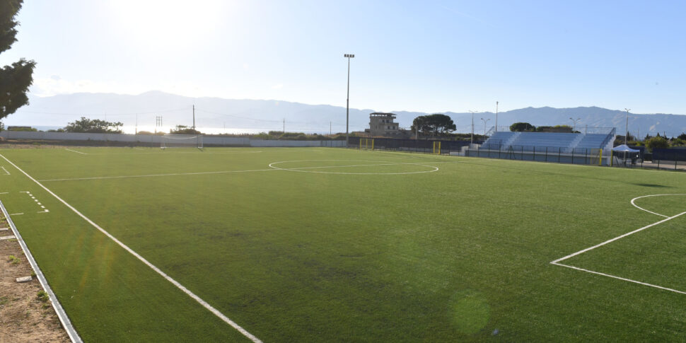 Inspection of the mayor Falcomatà at the Catona stadium. A brand new system, modern and equipped