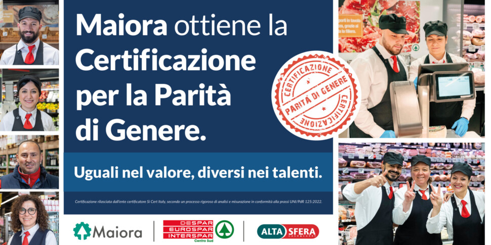 Maiora gets the Italian certification for gender equality