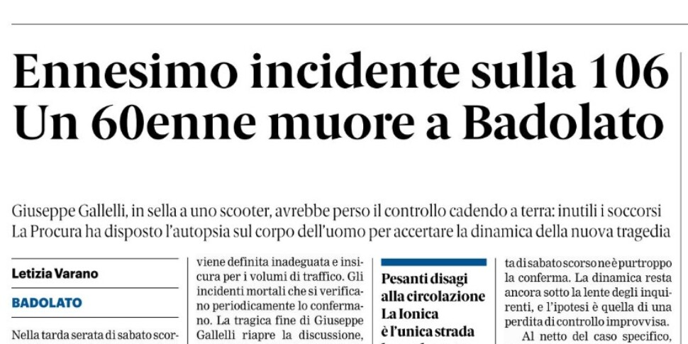 Press review 15-09-2025 Calabria Editions