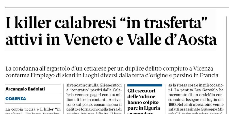 Press review 22-09-2025 Calabria Editions