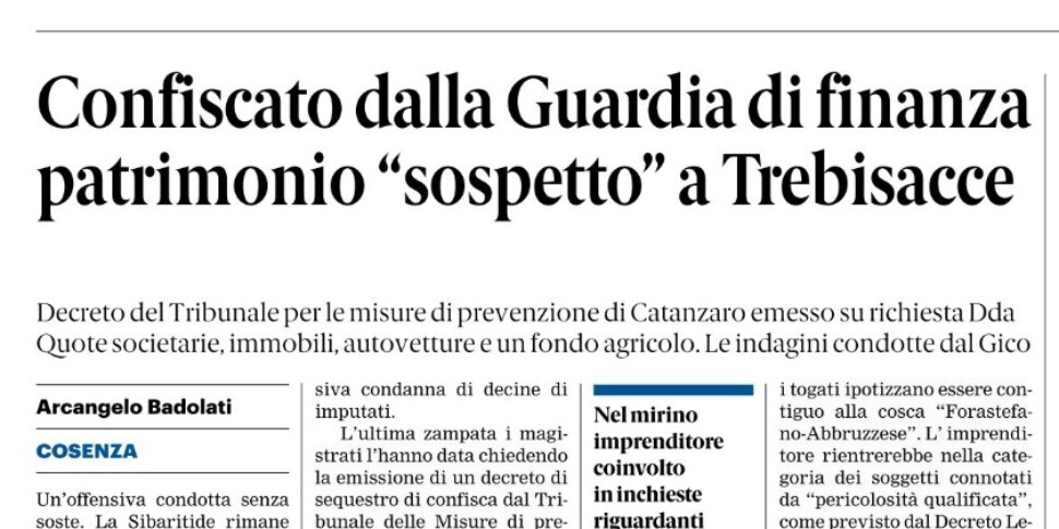 Press review 23-09-2025 Calabria Editions