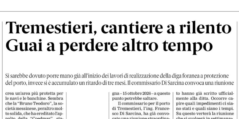 Press review 29-09-2025 Messina edition