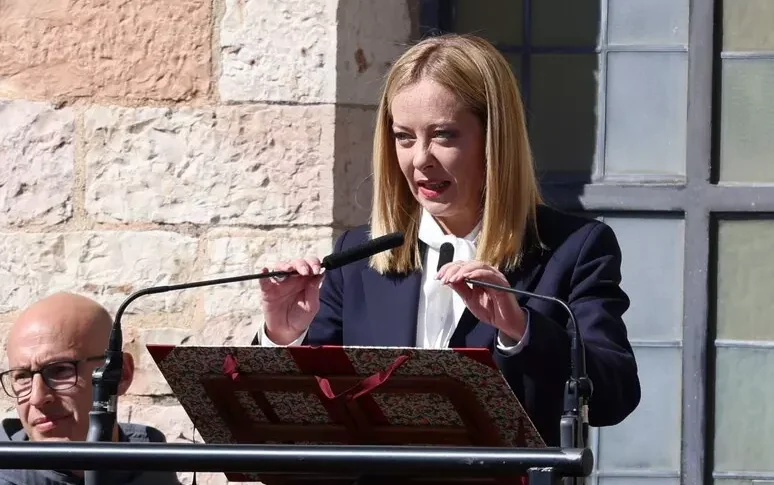 Meloni quotes San Francesco: "Peace does not arrive by invoking it, but building it"