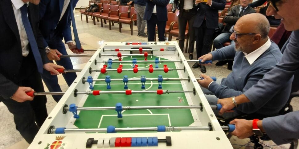 Towards the table football world cup, 14 tables donated to schools and universities