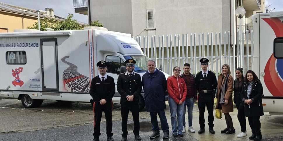 Carabinieri blood donors: the initiative in collaboration with the municipal Avis of Girifalco in the Company's premises