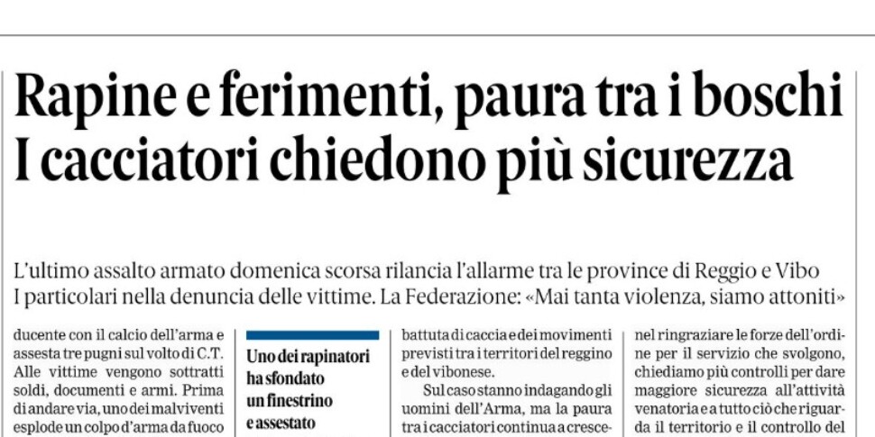 Press review 14-11-2025 Calabria edition