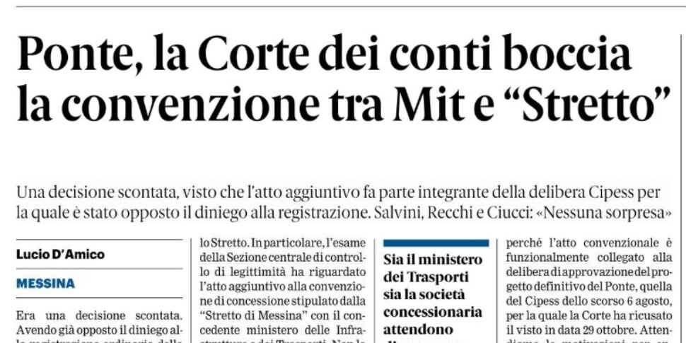 Press review 18-11-2025 Messina edition