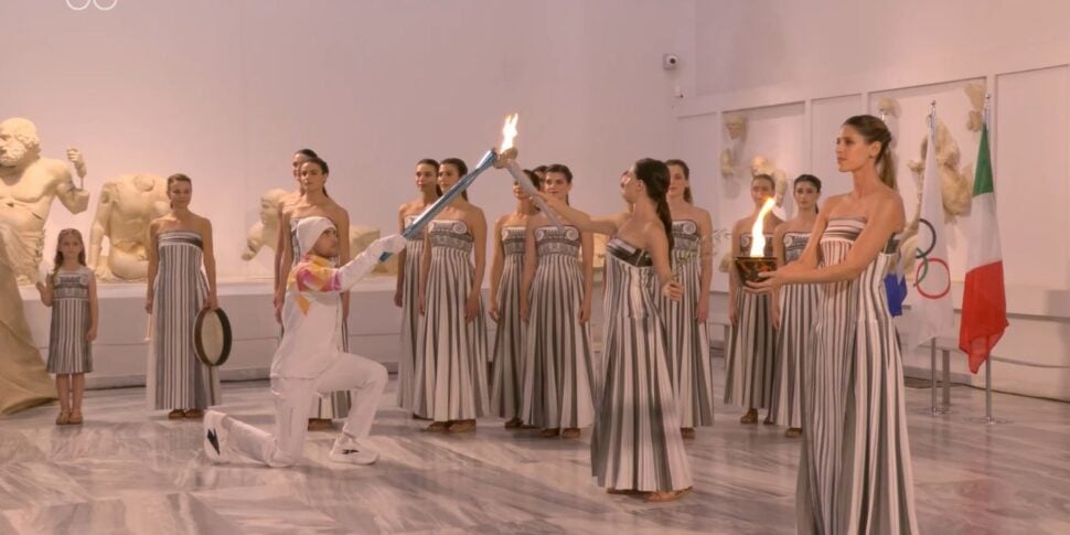 Milan-Cortina Olympics: the torch delivery ceremony in Athens in the stadium that hosted the first Games of the modern era