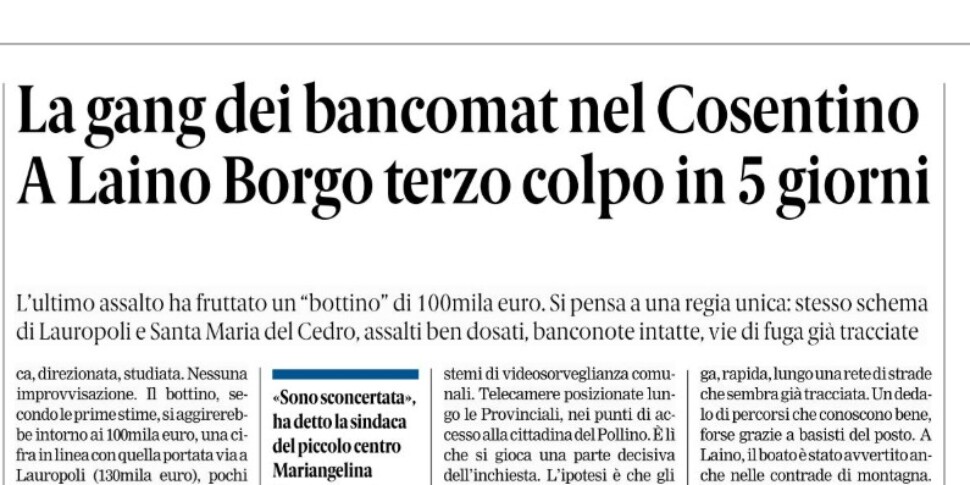 Press review 12-30-2025 Calabria editions