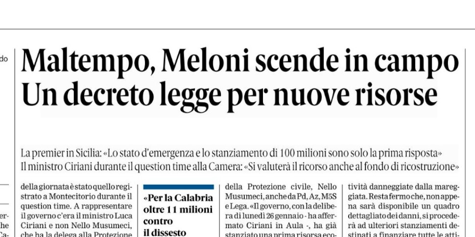 Press review 01-29-2026 Calabria editions