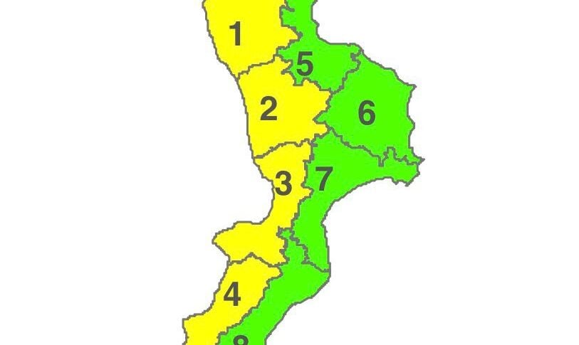 Weather, the wave of bad weather continues: yellow alert in Calabria on the entire Tyrrhenian side