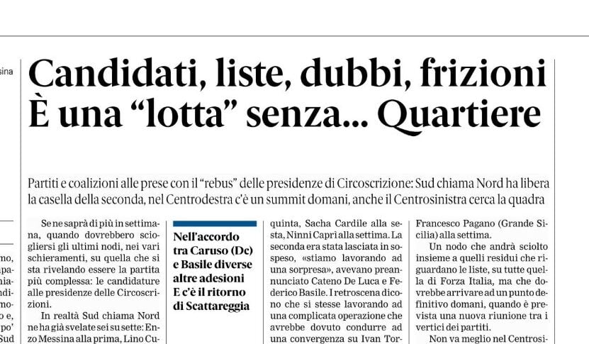 Press review 03-23-2026 Messina edition