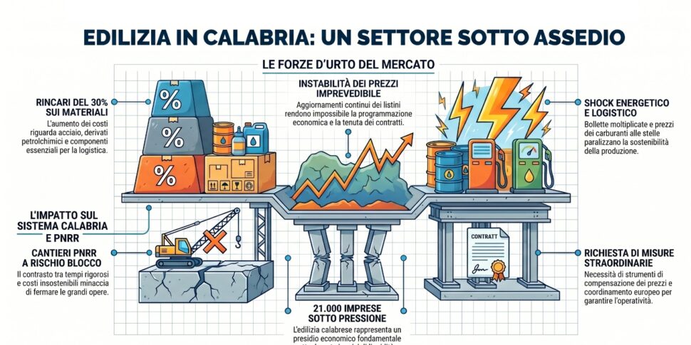 Energy and materials, construction suffers in Calabria. The crisis threatens the work of the Pnrr