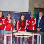 Mayor Franz Caruso receives the champions of the "Smile Cosenza Water Polo", winners of the Conference Cup in Greece, at Palazzo dei Bruzi PHOTO