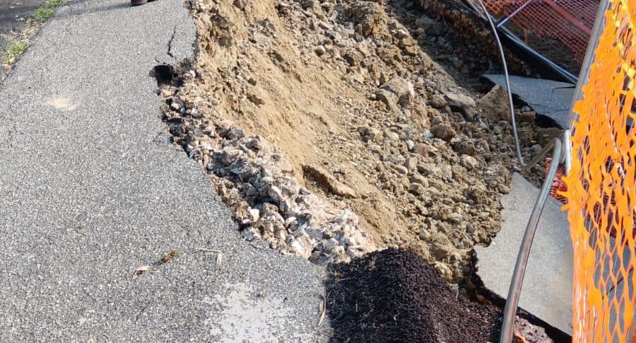 Messina, road collapses again in Massa San Nicola