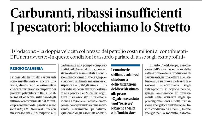 Press review 21-04-2026 Calabria editions