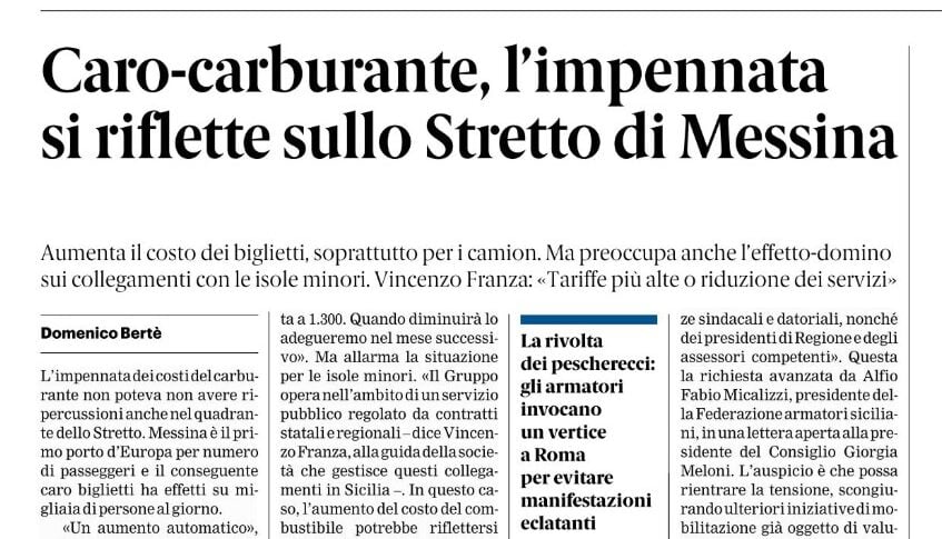 Press review 21-04-2026 Messina edition
