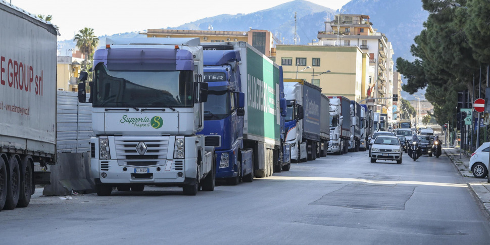Sicilian lorry drivers on the barricades. And the fishing boats also stop