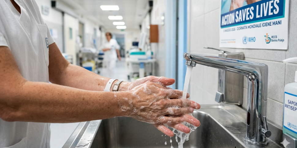 “Action saves lives”: IRCCS Bonino Pulejo Messina on the front line for World Hand Hygiene Day
