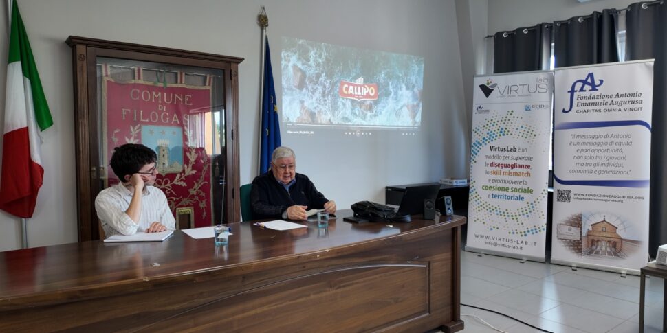 Filippo Callipo meets the young people of the Augurusa VIDEO Foundation