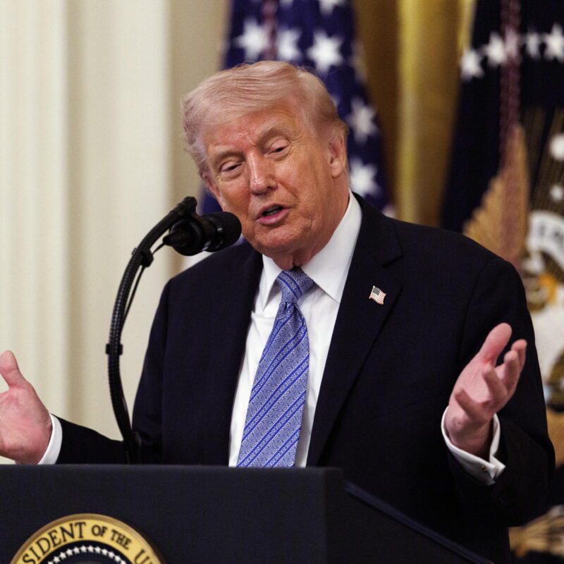 epa12932896 US President Donald Trump speaks at a Small Business Summit at the White House in Washington, DC, USA, 04 May 2026. The summit brings together more than 130 business owners from across the United States. EPA/WILL OLIVER