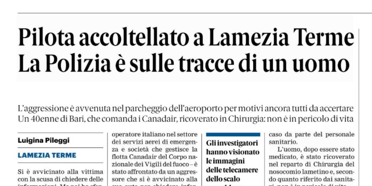 Press review 21-05-2026 Calabria editions