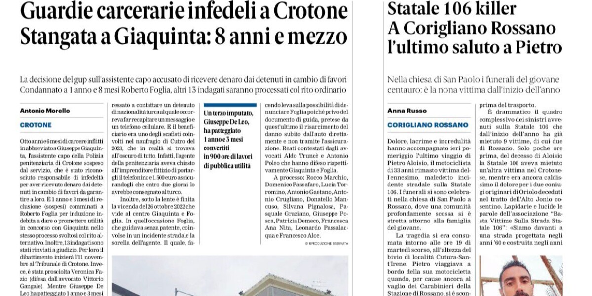 Press review 28-05-2026 Calabria editions